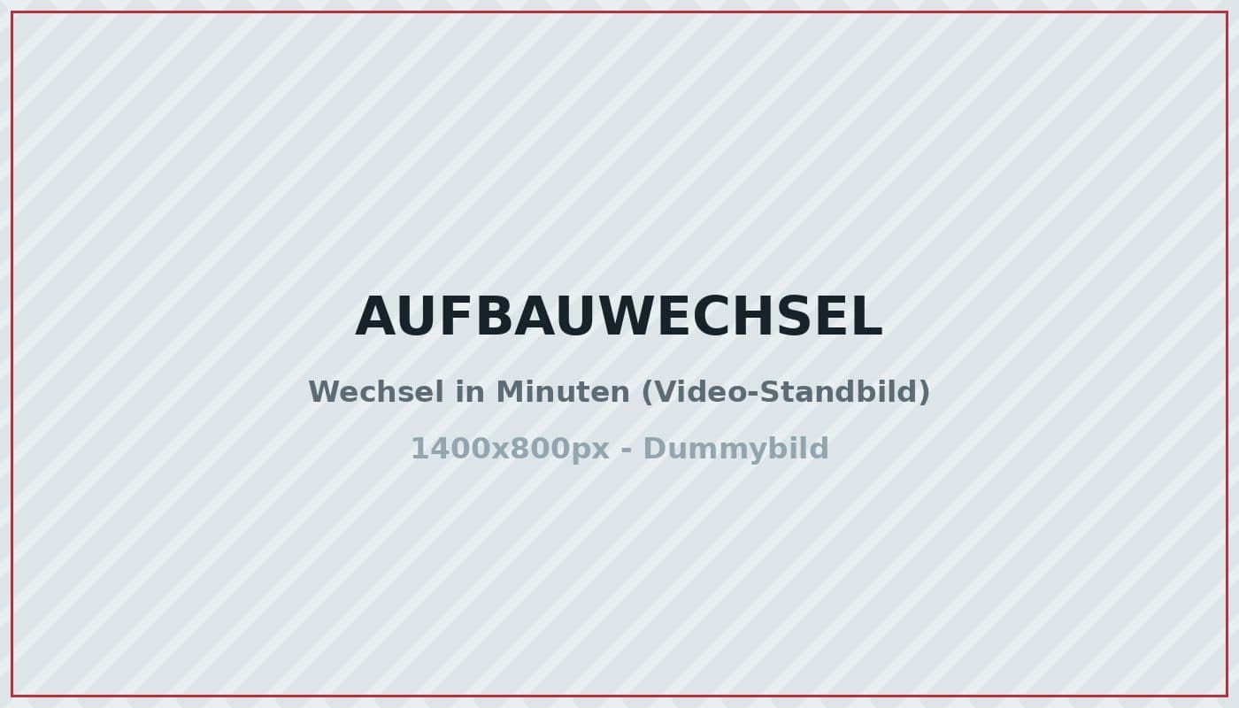 Aufbauwechsel in Minuten – Wechselsystem im Einsatz