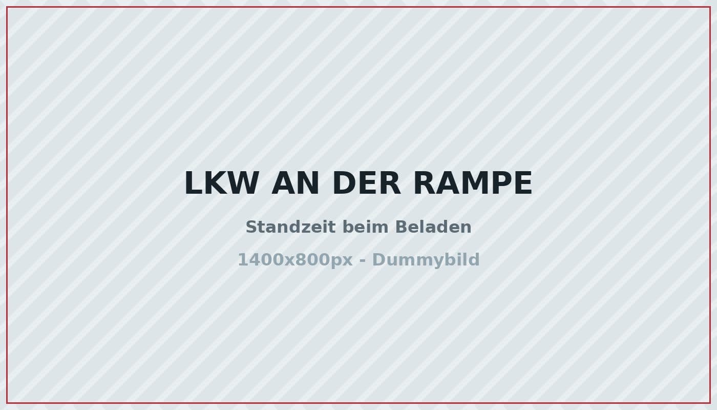 LKW wartet an der Rampe – Standzeit beim Beladen